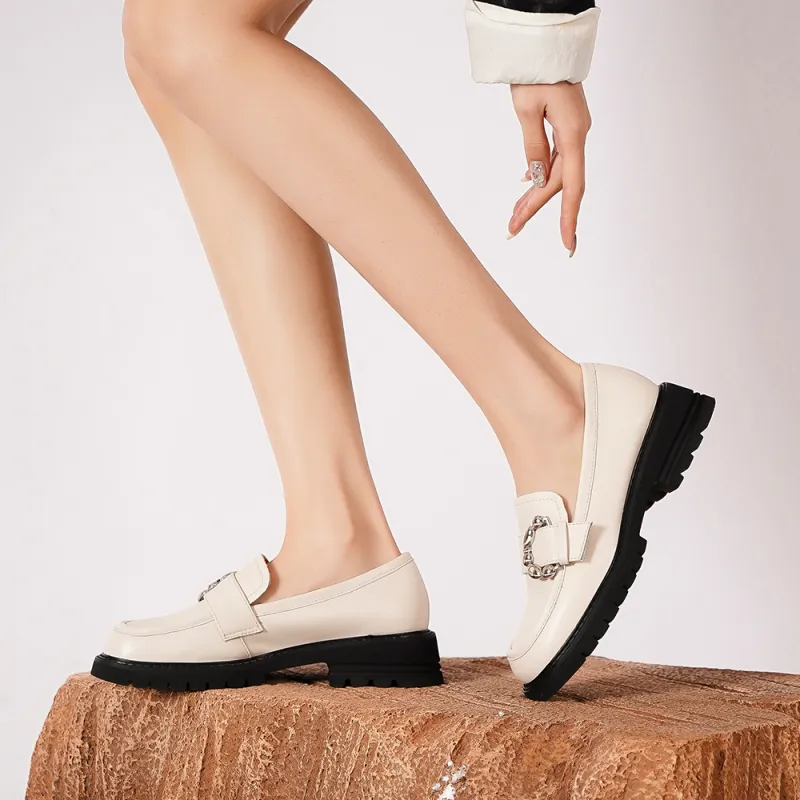 HARSON Platform Shoes Women's Beige-3