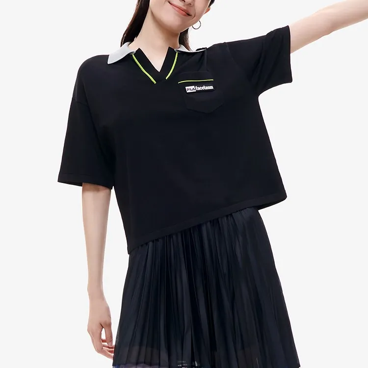 Facetasm X FILA FACETASM Polo Shirts Women's Elegant Black-2