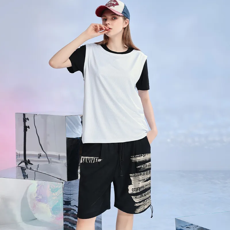 SANSYAS Casual Shorts Unisex Black-5