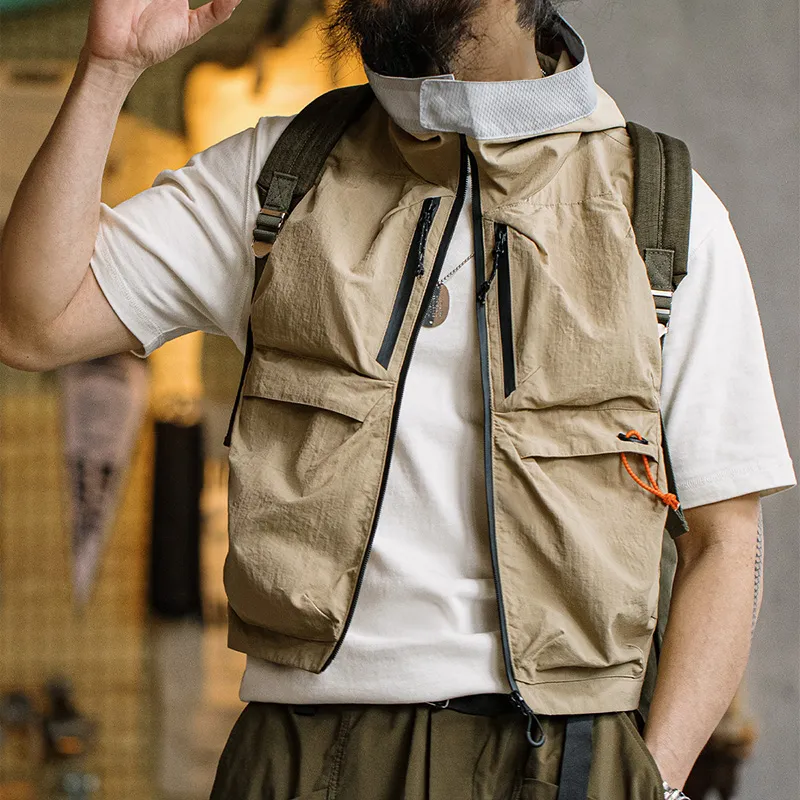 MADEN Vests Men Khaki-3