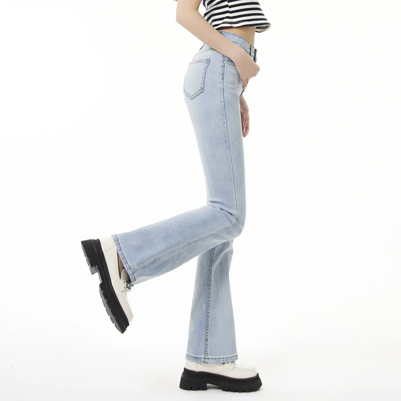 QYPRF Jeans Women's Light Blue-3