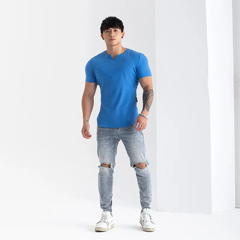 BLUESFLY Slim Fit Pants Jeans Men's Light Blue-2