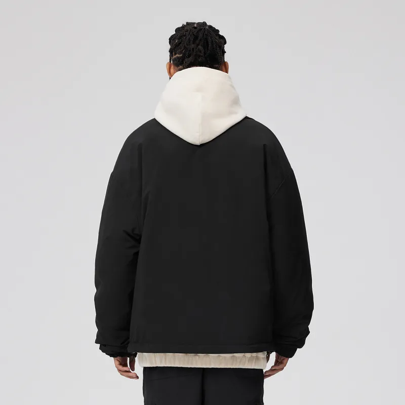 ROCAWEAR Letter Lapel Loose Fit Thickened Puffer Jacket Unisex-2