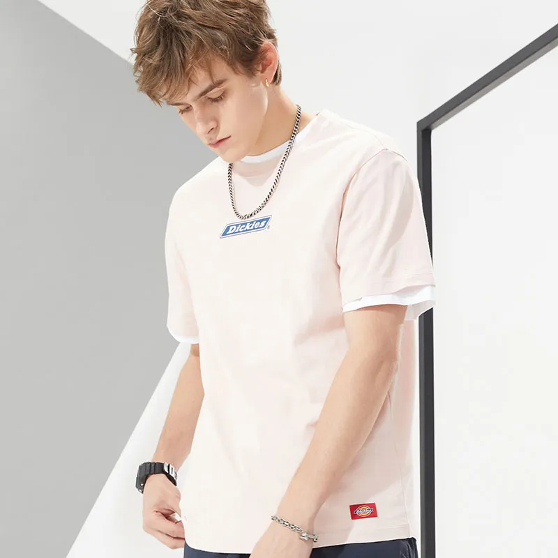 Dickies SS22 Crew Neck Fitted Straight Short-Sleeved T-Shirt Unisex Dusty Pink-6