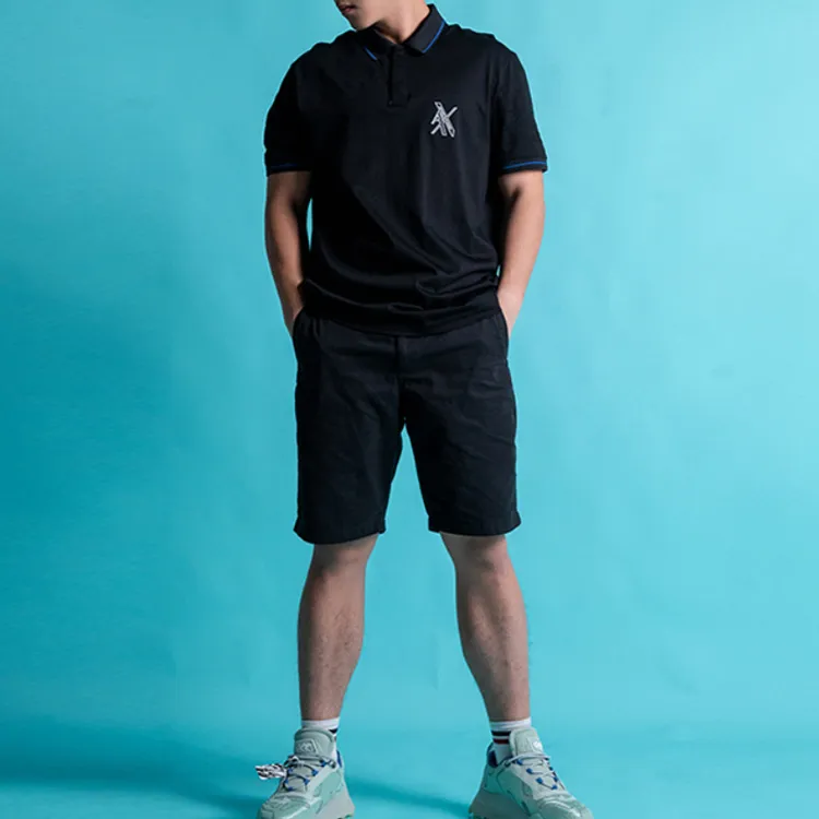ARMANI EXCHANGE Polo Shirts Men Black-5