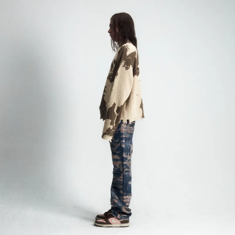 Createexploreexpandconquer Distressed-finish Sweater-7