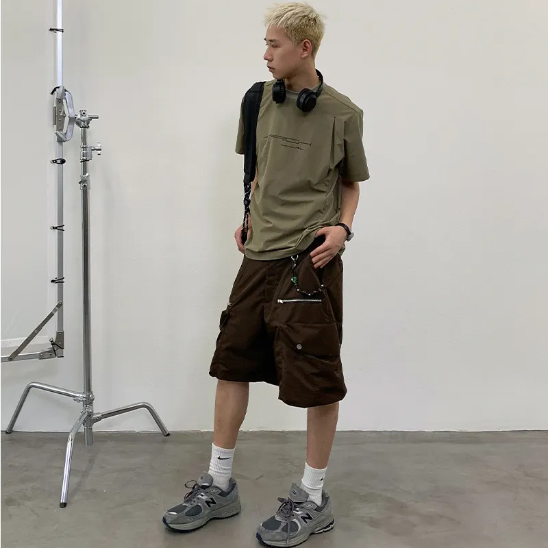ROARINGWILD ARCH Cargo Shorts Unisex Brown-4
