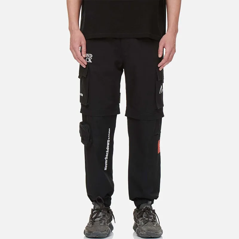 EVISU Cargo Pants Casual Pants Men's Black-2