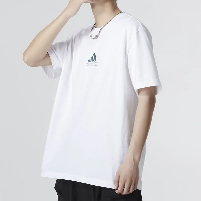 Adidas T Shirts Men White-4