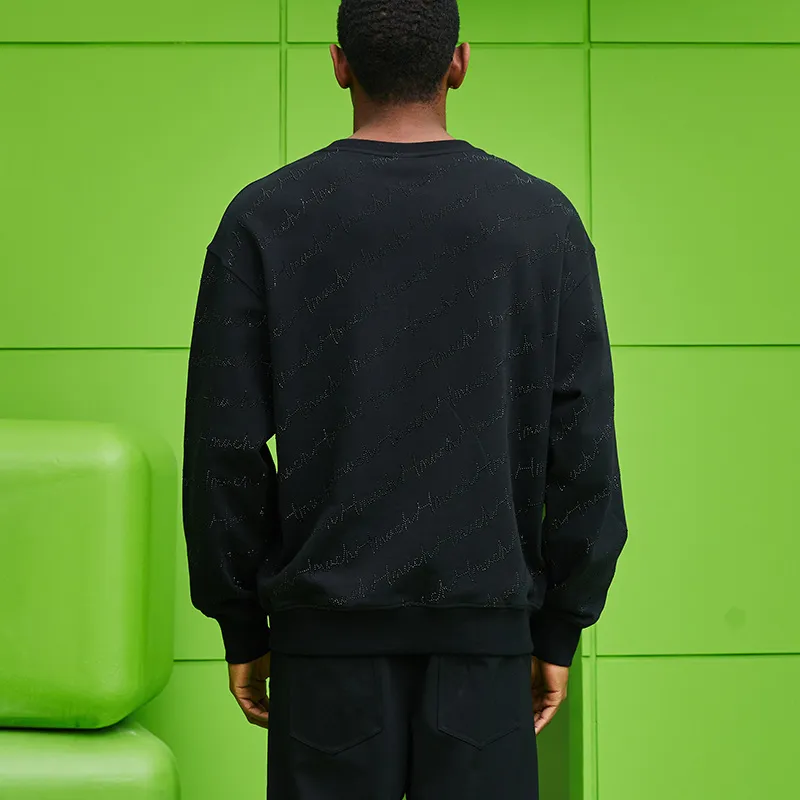 TCH Sweatshirts Unisex Black With Black Logo-3