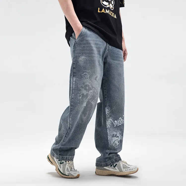 LAMLICKA Jeans Unisex Blue-4