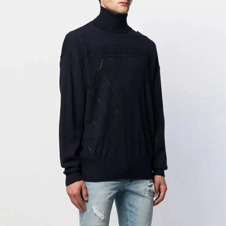 VERSACE SS22 Sweater Men's Dark Blue-3