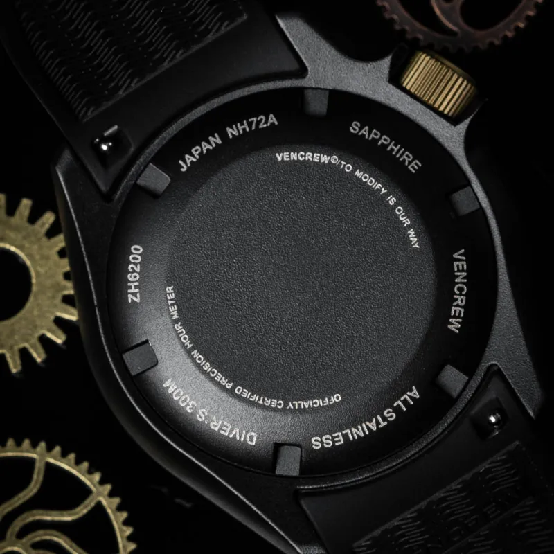 VENCREW Leviathan [Iridescent Gold] Automatic Mechanical Movement Watch Unisex Cut Out Dial-5