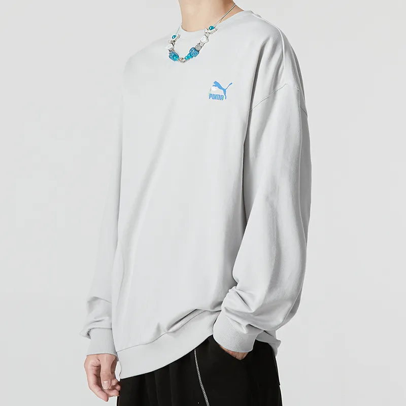 PUMA MMQ Sweatshirts Men Light Gray-3