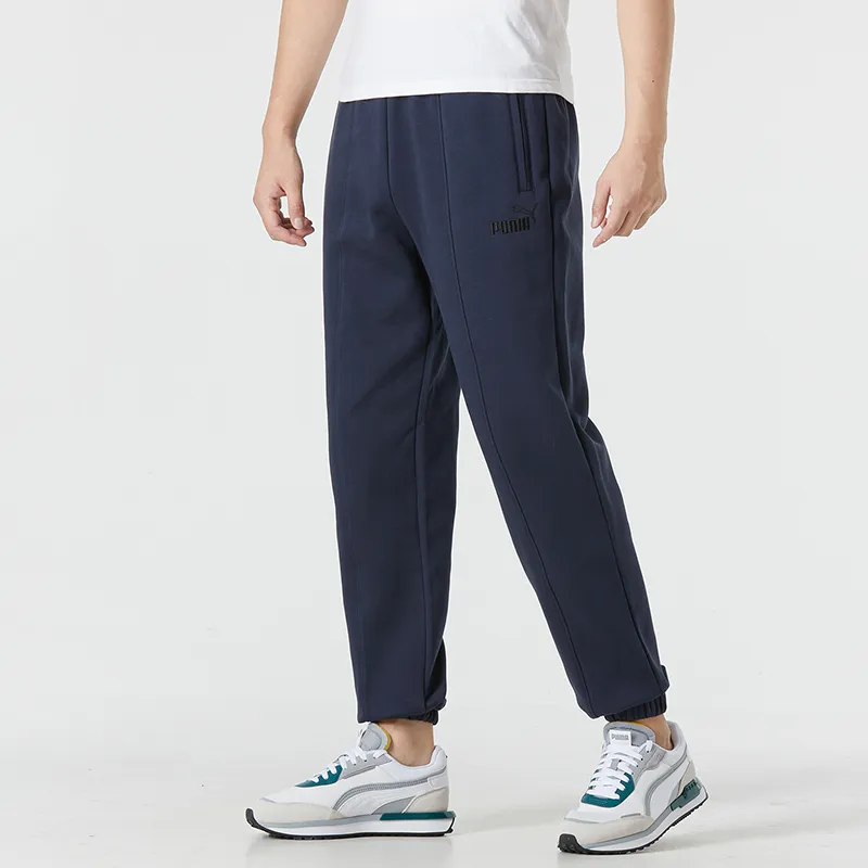 PUMA Knitted Sweatpants Men Navy Blue-3