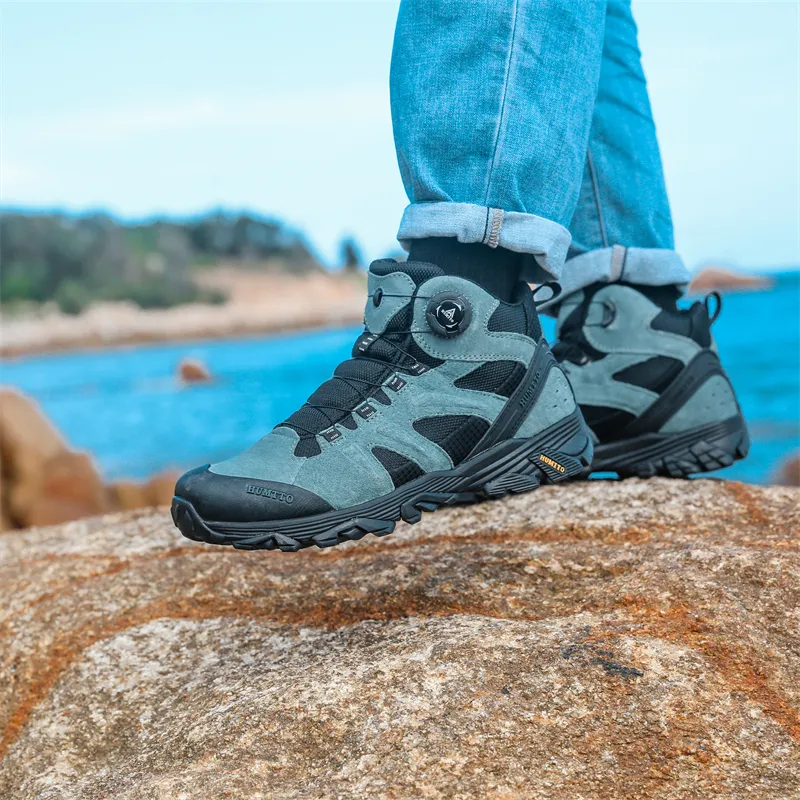 HUMTTO Slip Resistant, Abrasion Resistant, Cushioning, Waterproof Mid Top Hiking Shoes Men's Jasper-6