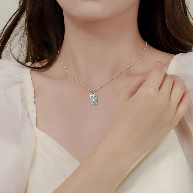 CLARKIA FLOWER S925 Silver Necklaces Women's-1