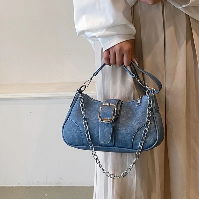 JANE KLAIN PU Small Square Bag Handbag Shoulder Bag Women's Blue/Pink-3