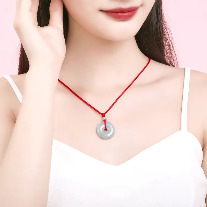 Qing Yi Glutinous Jade Jadeite Pendants Unisex-3