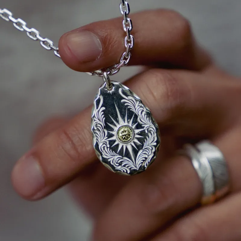 GOD SUNS 950 Silver Pendants Unisex-2