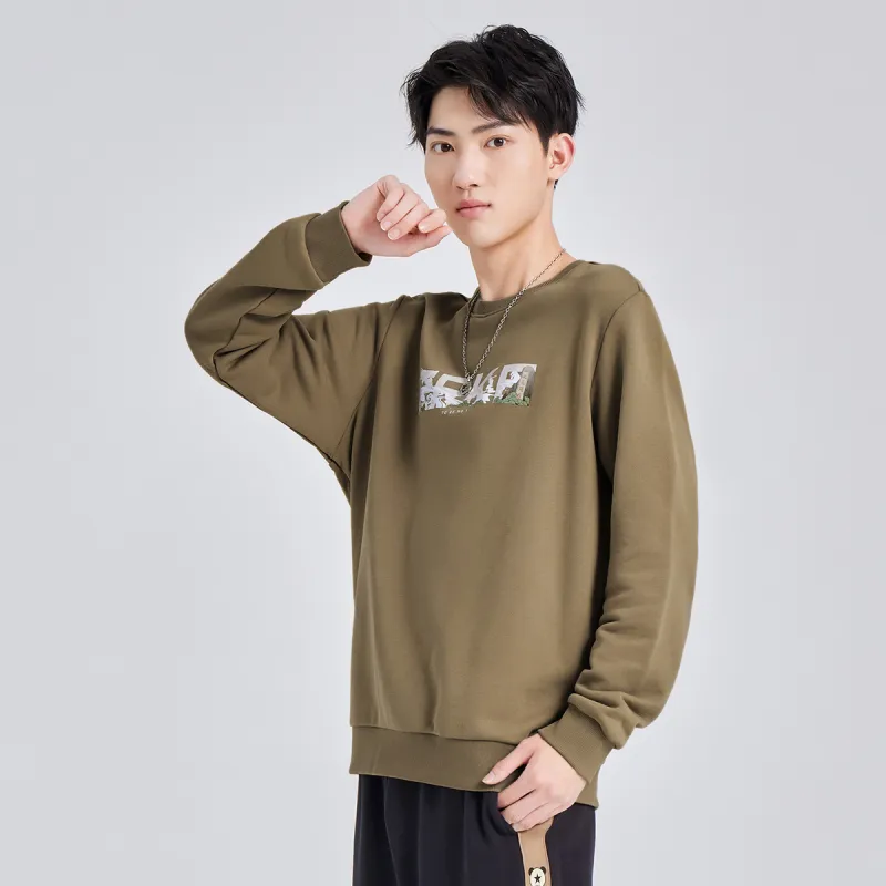 Erke Sweatshirts Men Latte Brown-4
