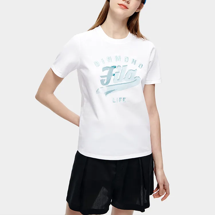 FILA FUSION Set in Sleeve T Shirt Women's Standard White-2