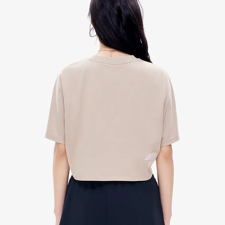 FILA FUSION TOKYO STUDIO Crop Tops Women's Wild Grass Khaki-4