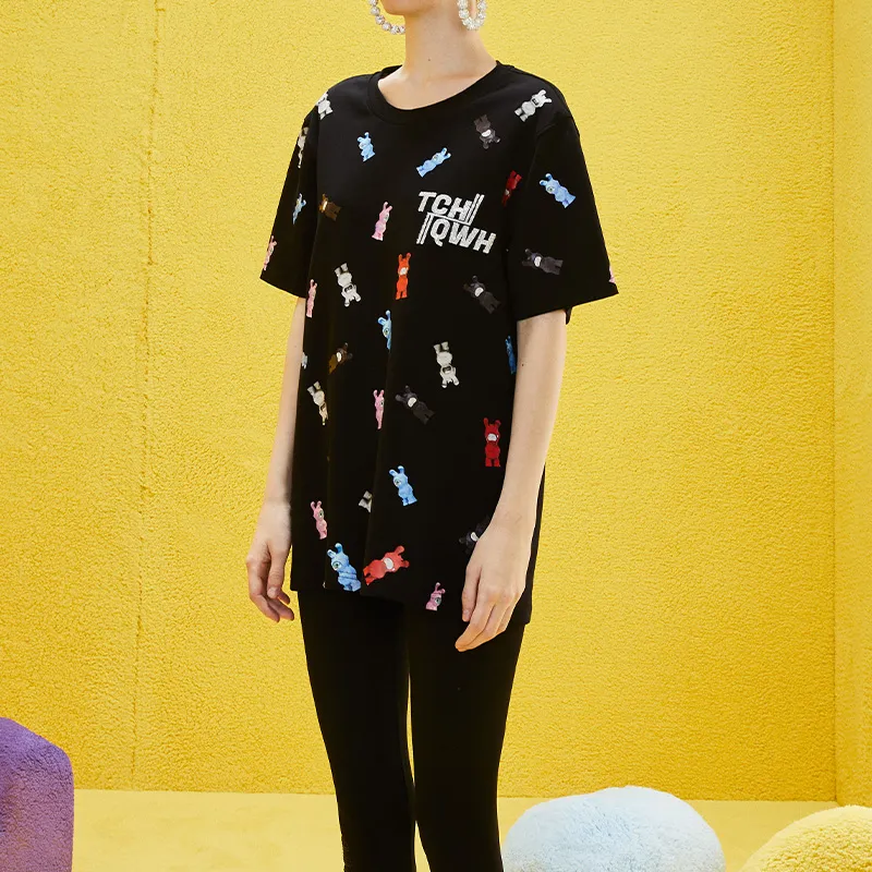TCH T Shirts Unisex Black With Silver Logo-4