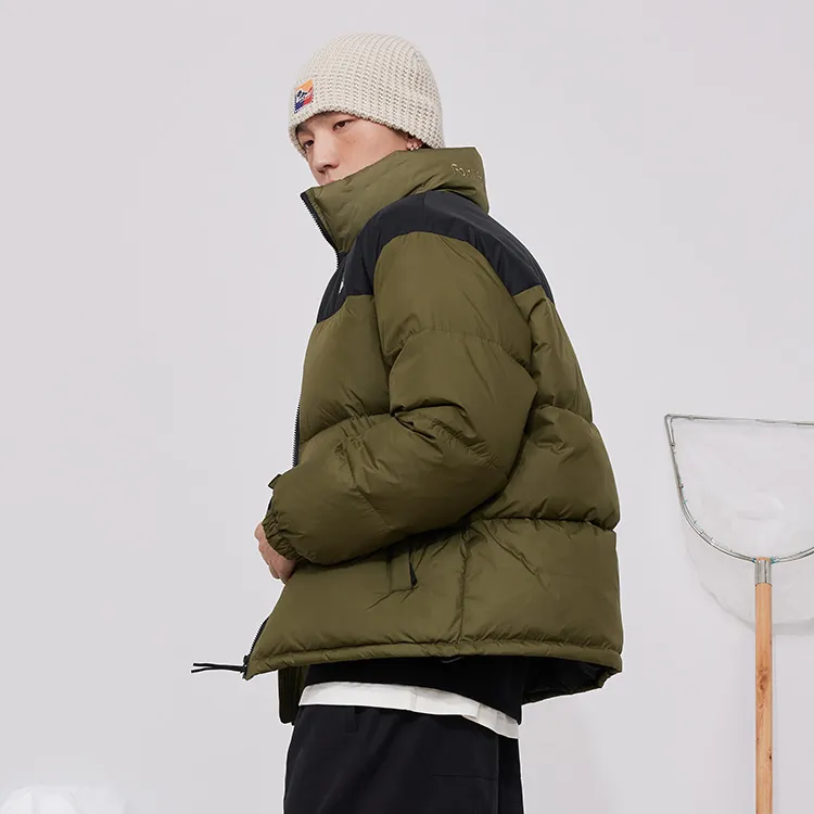 Penfield Hooded Loose Fit Long-Sleeved Down Jacket Unisex Olive Green-4