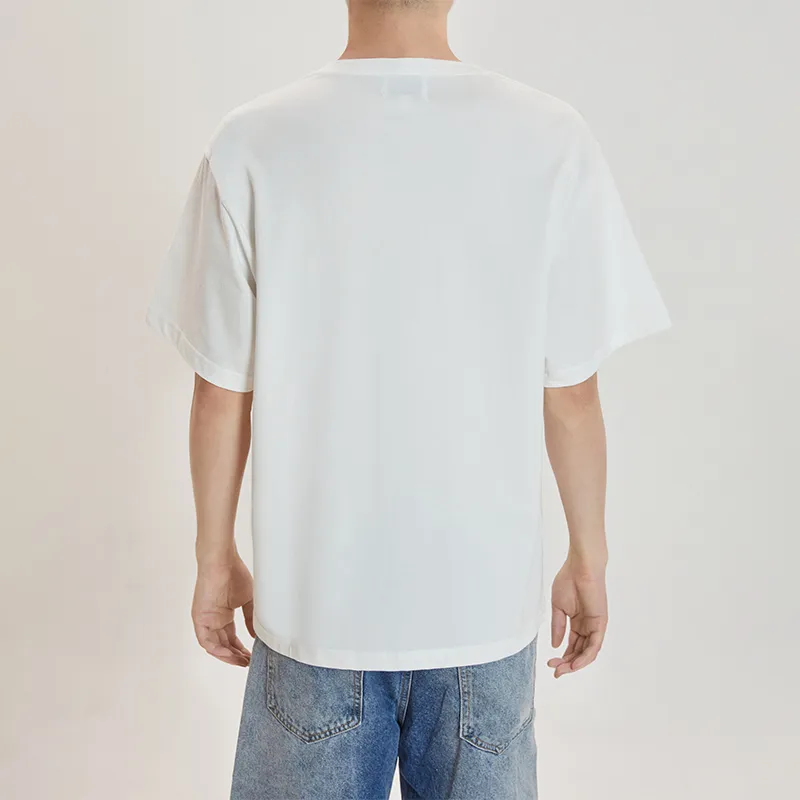 Cheng Jin Yi Bureau Elbow-Length Sleeved T-Shirt Unisex White-2
