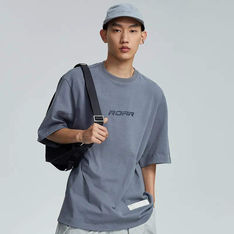 ROARINGWILD SS22 Straight T Shirt Unisex Dark Gray-2