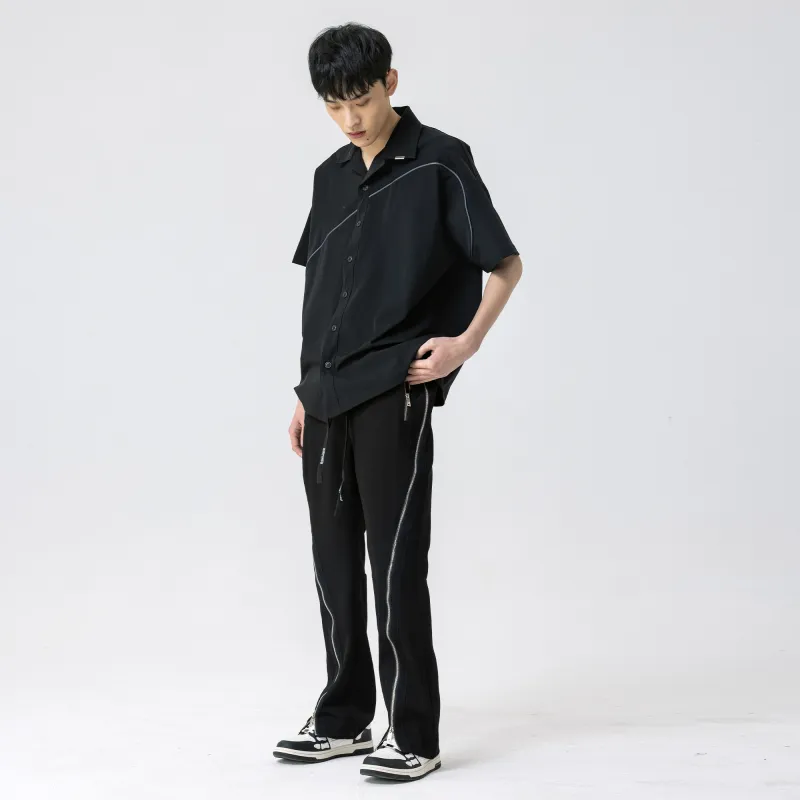XINYINSU Casual Pants Unisex Black-5
