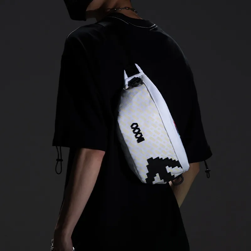 COEXISTENCE Polyester Sling Bag, Crossbody Bag, Fanny Pack Regular Unisex White-1