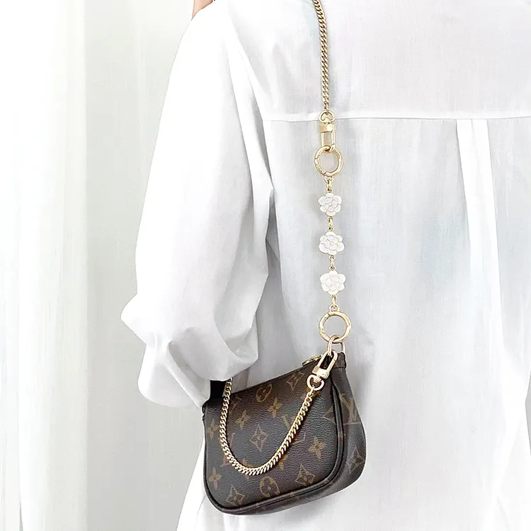 Lan Bao Fan Metal Accessory Bag Strap Unisex Gold-4