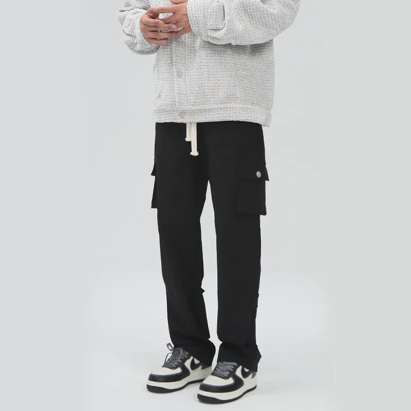 PASET Casual Pants Unisex Black-4