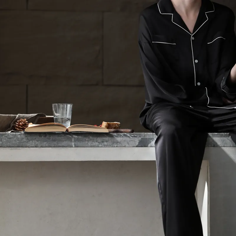 Same Language Men Pajama Sets-3