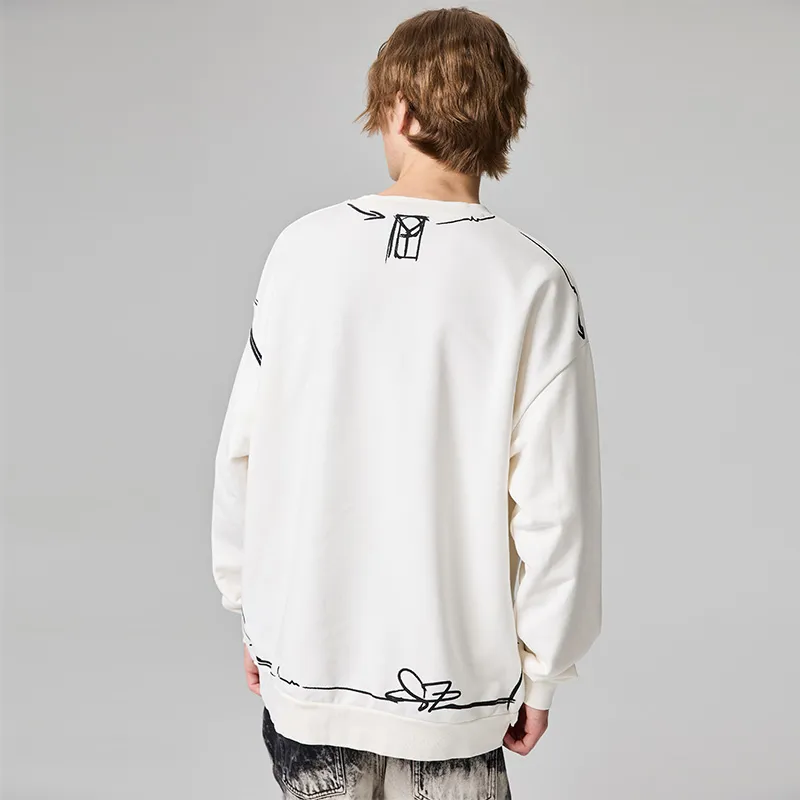 YLDP Sweatshirts Unisex White-5