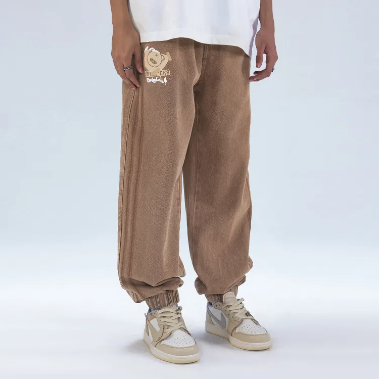 LAMLICKA Jogger Jeans Unisex Brown-5
