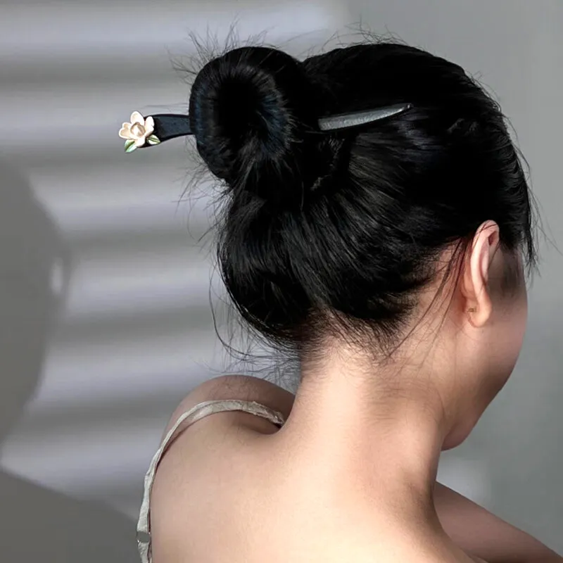 SENDME Hairpins Women's Gardenia Wood Hairpin-2