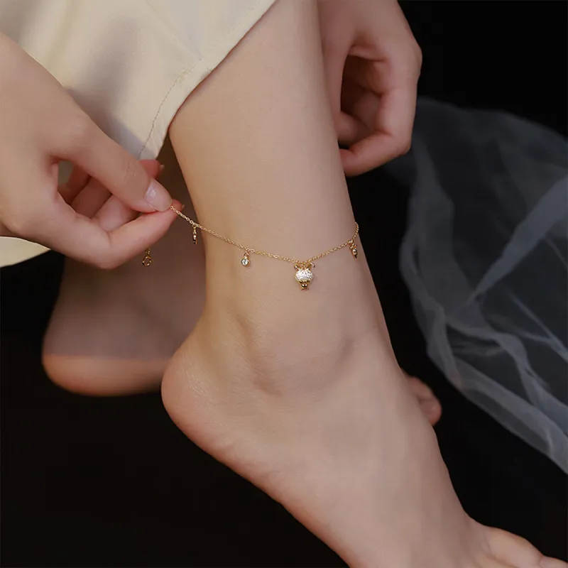 PIARA S925 Silver Anklets Women's-1