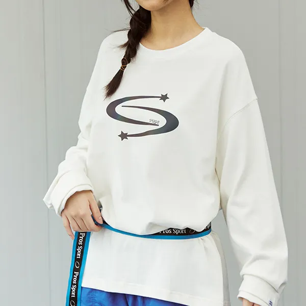 PROS BY CH Long Sleeved T Shirt Unisex Ivory White-2
