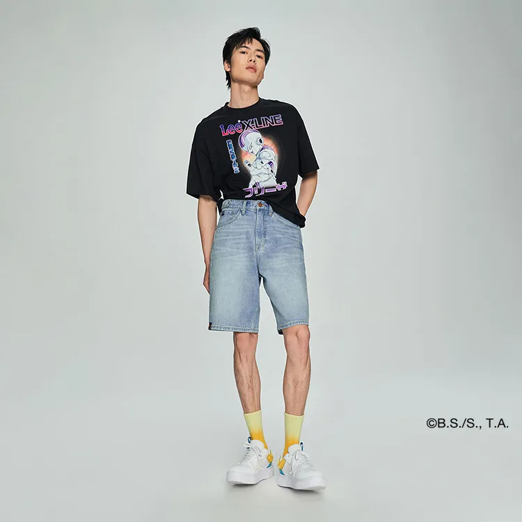 Lee X Dragon Ball Co brand T Shirts Men Black-6
