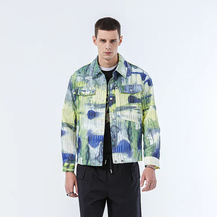 DAVID NAMAN Jackets Men Green-3