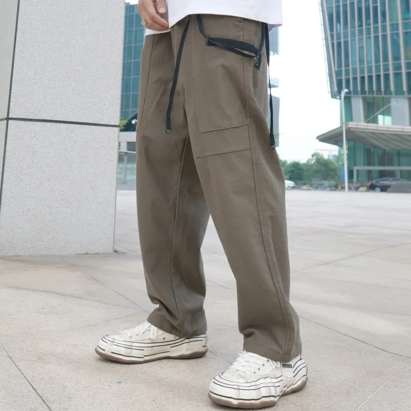 Ricky Tenko Knitted Sports Pants Unisex Khaki-5