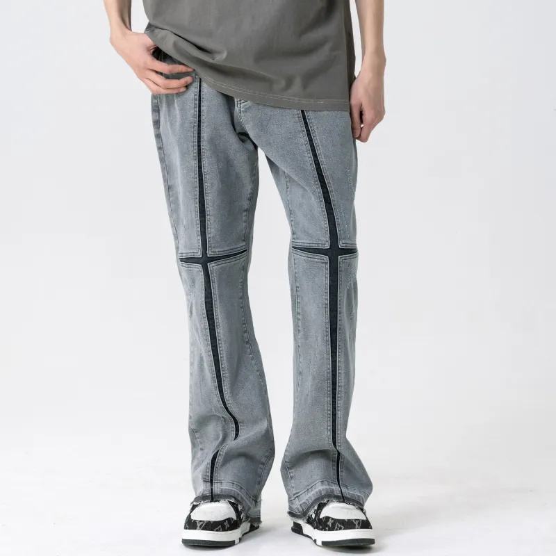 XINYINSU Jeans Unisex Gray-4