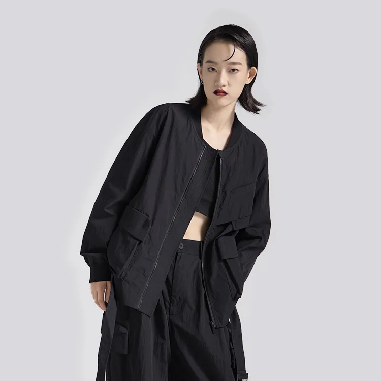HUANXIANGZHE Jackets Unisex Black-2