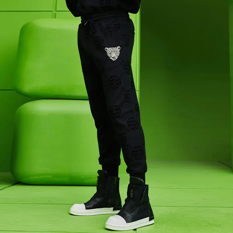 TCH Knitted Sweatpants Unisex Black With Silver Logo-4