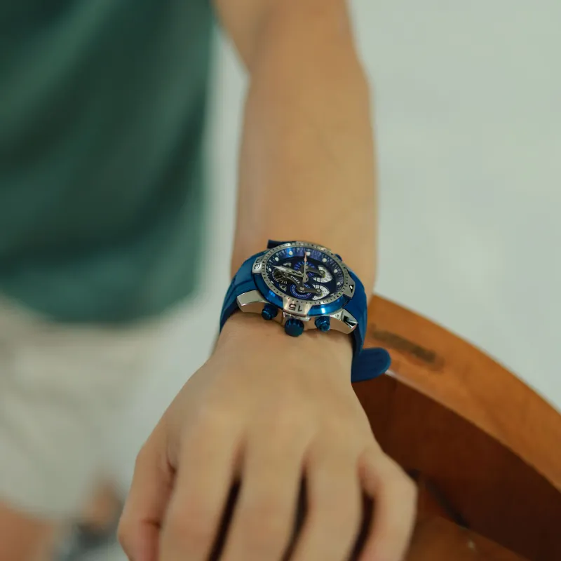 REEF TIGER Aurora Collection Concept Automatic Mechanical Movement Watch Men's Watches Blue Dial-3