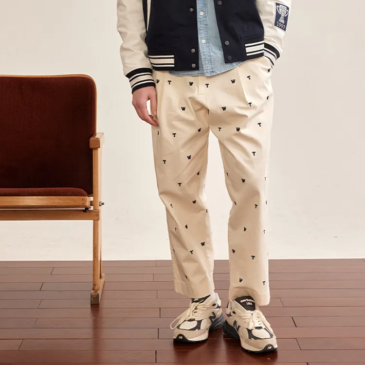 Teenie Weenie Men Casual Pants Unisex Ivory-2