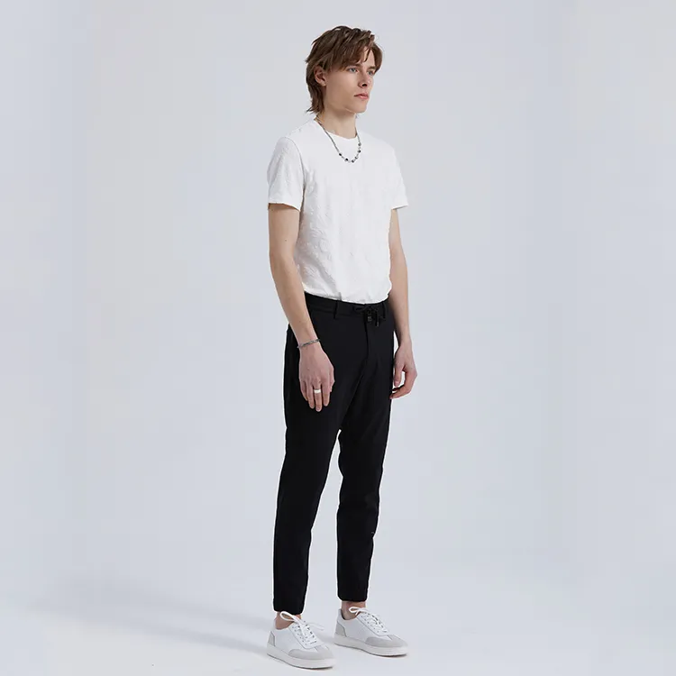 DAVID NAMAN Knitted Sports Pants Men's Black-3